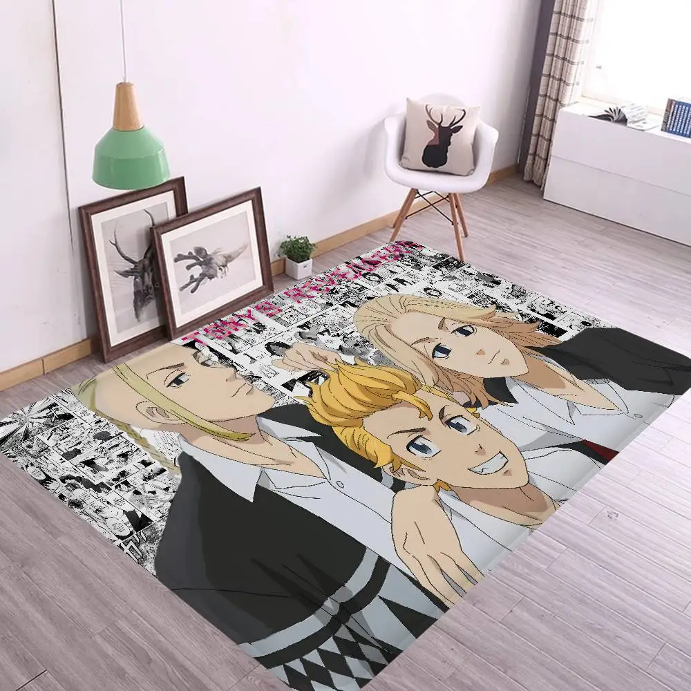 Tokyo Revengers – tapis de porte antidérapant, absorbe l'eau, longue bande, coussin de chambre à coucher, tapis de chevet