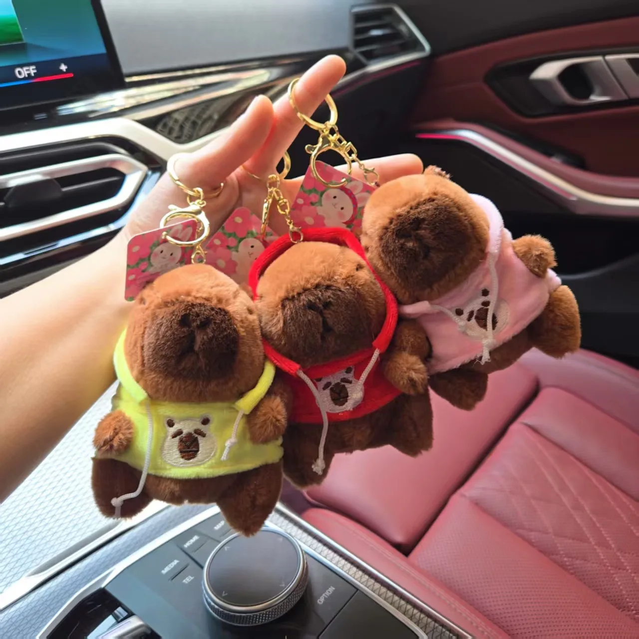 

1-20 шт. модная плюшевая капибара с дизайном свитера, сумка, подвеска для ключей, милый рождественский подарок для друзей, семьи