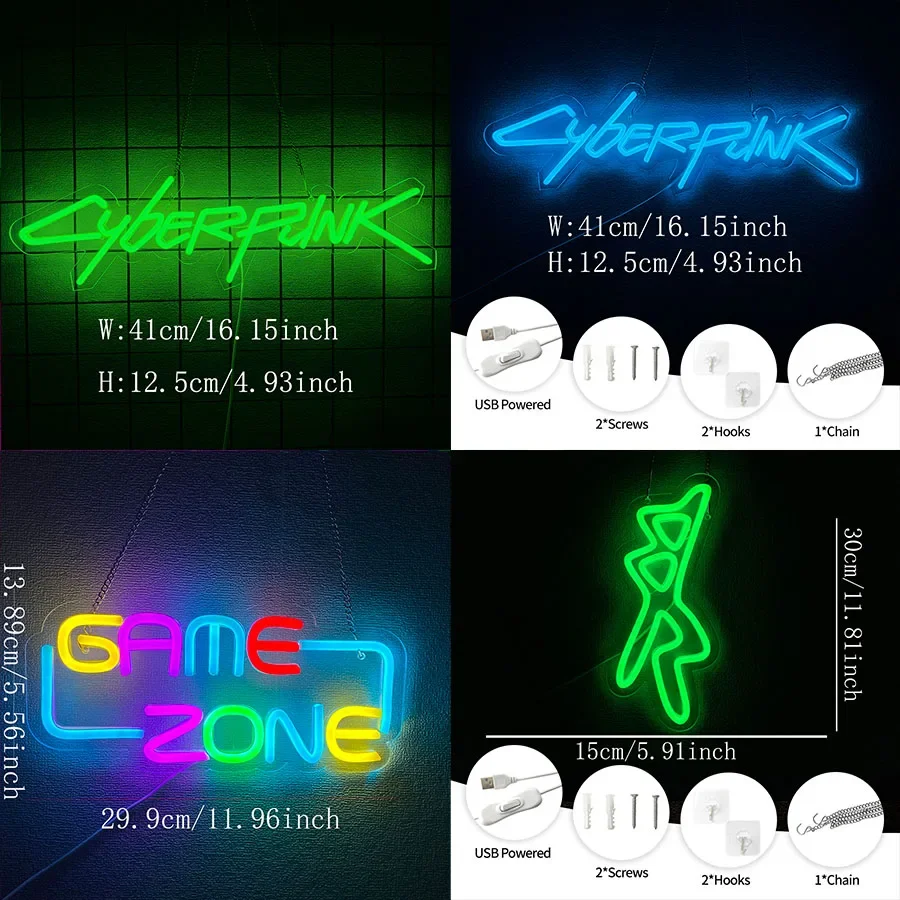 Candy Bar Neon Sign Spanish Edge Runner Full Marriages Bedroom Decor for Room Wallpaper for Wall Game Lights Man Cyberpunk Zone