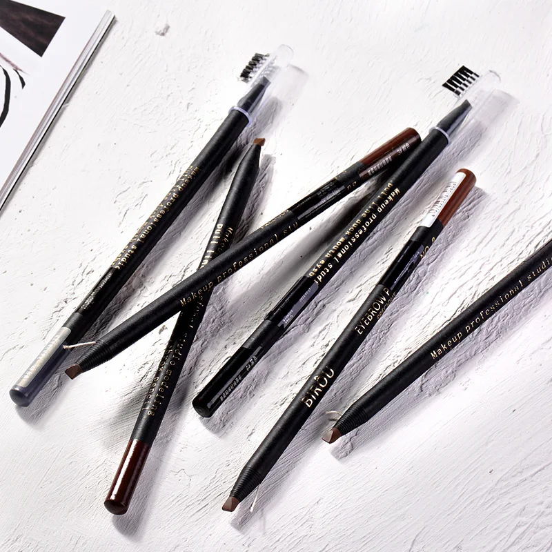 Peeling Eyebrow Pencil with Brush Longlasting   Easy to Wear Cosmetic Tint Dye Makeup Tools Microblading Supply