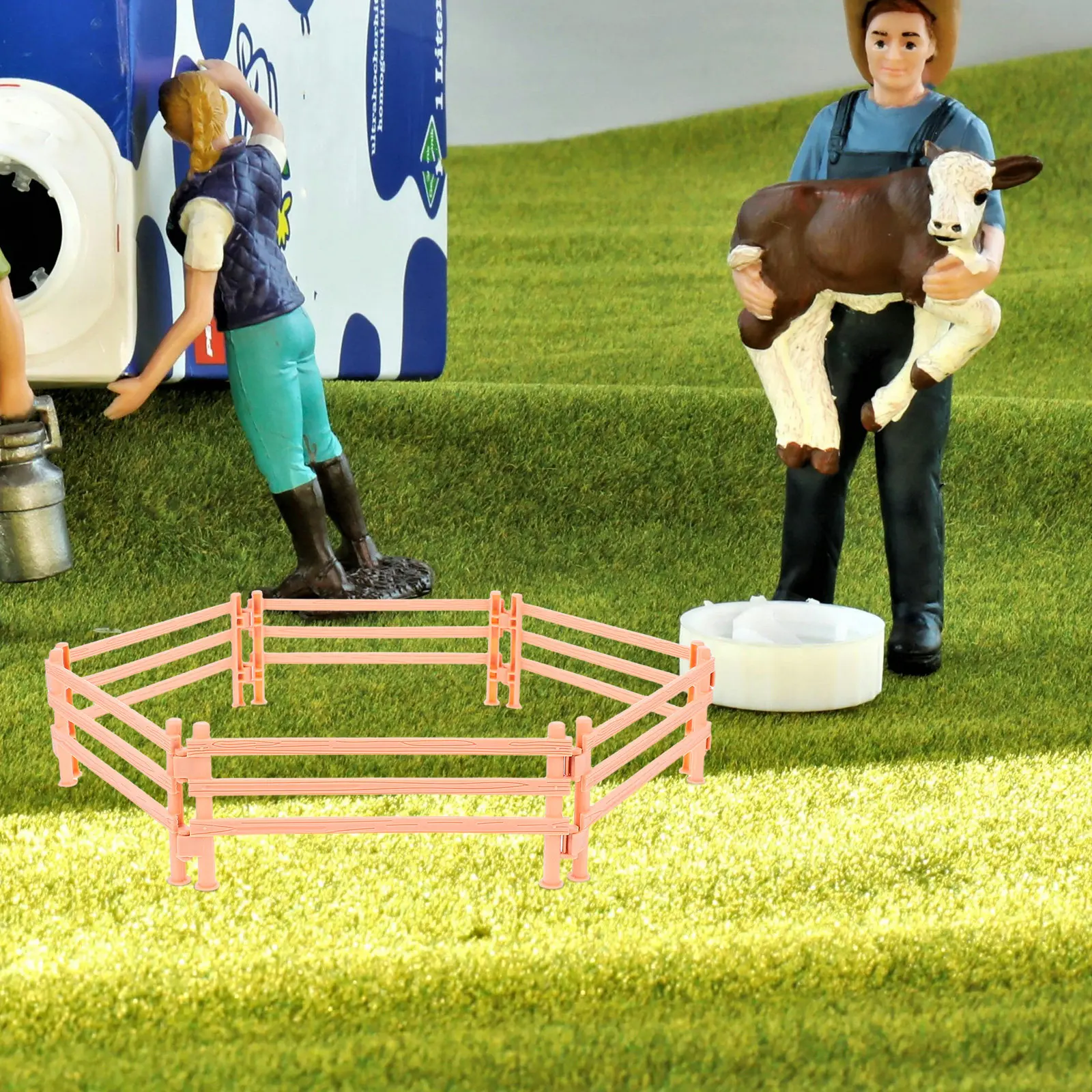 25Pcs Safe Mini Plastic Fences for Miniature Garden Decor Micro Landscape Props Farm Scene Building Mini Landscape Fence
