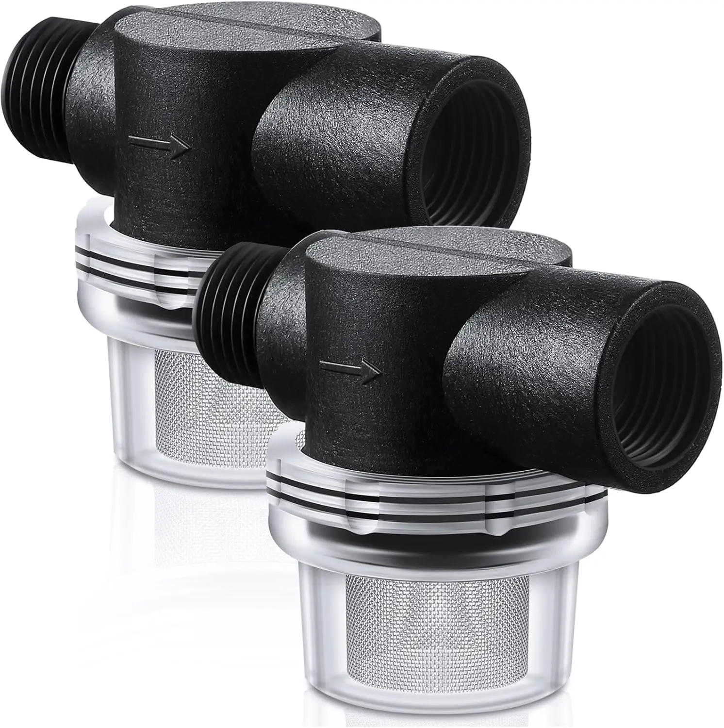 2 PCS Water Pump Strainer Filter RV Replacement 1/2 Twist On Pipe Strainer Compatible with WFCO or Shurflo Pumps Shurflo