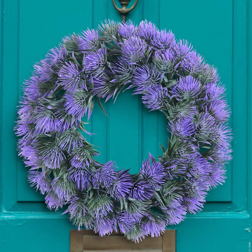 

Lavender Wreath Flower Home Decoration Fake Artificial Wreath Adornment Scene Layout Spring Adornment DIY Party Festivals