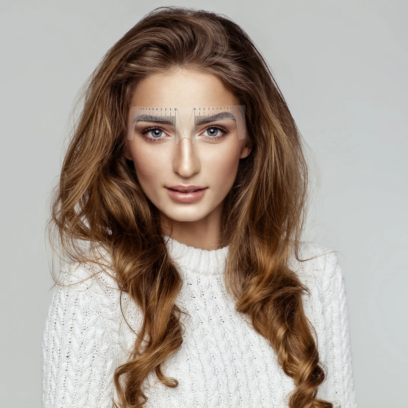 

10pcs Eyebrow Ruler Set Brow Shaping Tool For Symmetrical Design Durable Flexible Measuring Ruler For Makeup Artists Beginners