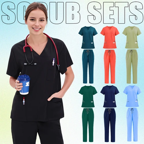 Conjunto de médico y enfermera, uniformes hospitalarios, clínica, cirujano médico, ropa de enfermería, traje de trabajo de salón de belleza pediátrico Dental S23