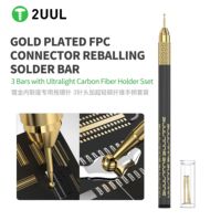 2uul SC98 Tin Drag Needle Set Gold Plated FPC Connector Reballing Solder Bar For Phone PCB Motherboard IC Chip Weld Repair Tool