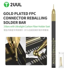 2UUL SC98 Tin Drag Needle Set Gold Plated FPC Connector Reballing Solder Bar For Phone PCB Motherboard IC Chip Weld Repair Tool