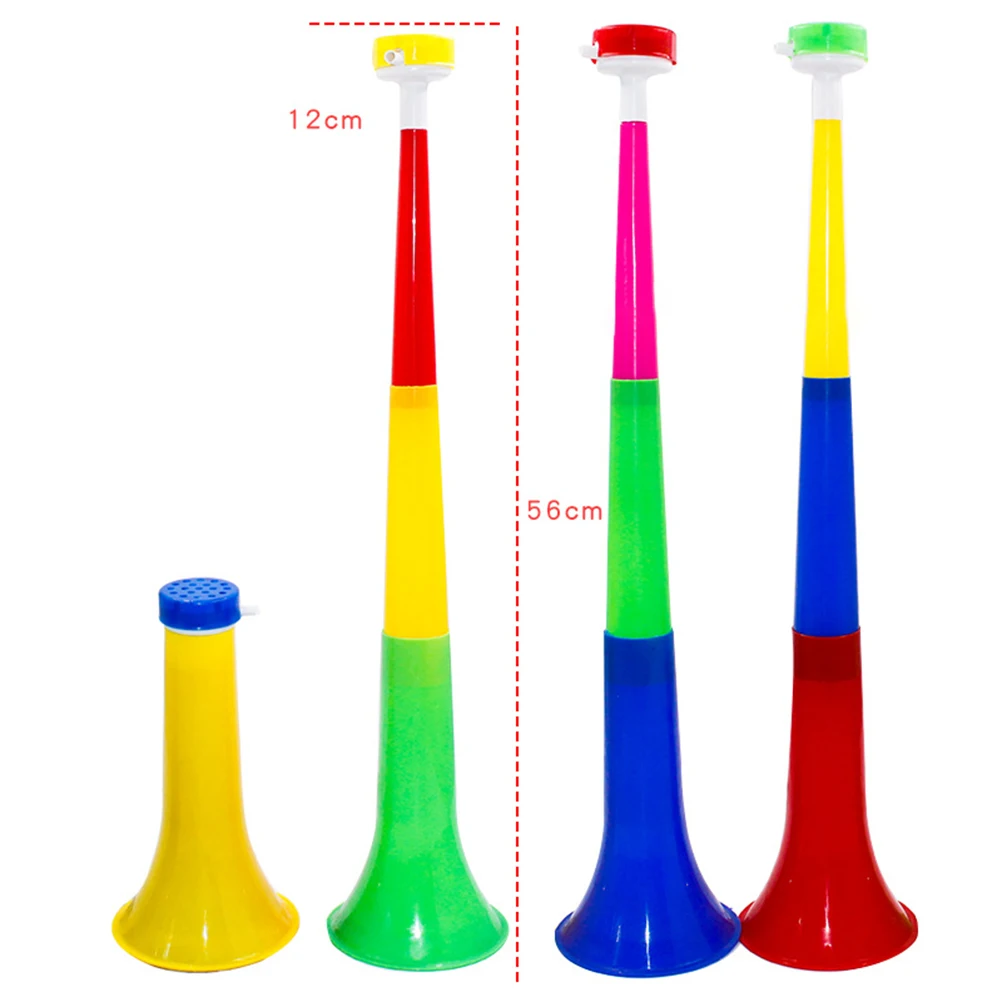 

10 pcs Plastic Trumpet Kids Musical Instrument Educational Playthings 3 Sections Telescopic Loud Sound Promotional Props Toy