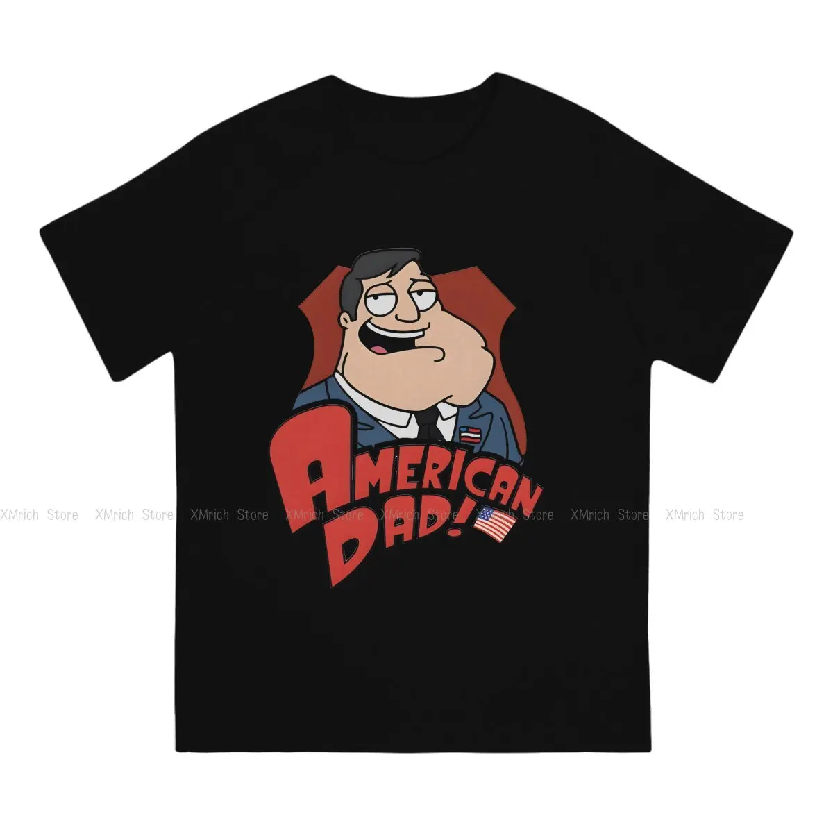 Popular Man's TShirt B-American dad Crewneck Tops Fabric T Shirt Funny Top Quality Gift Idea