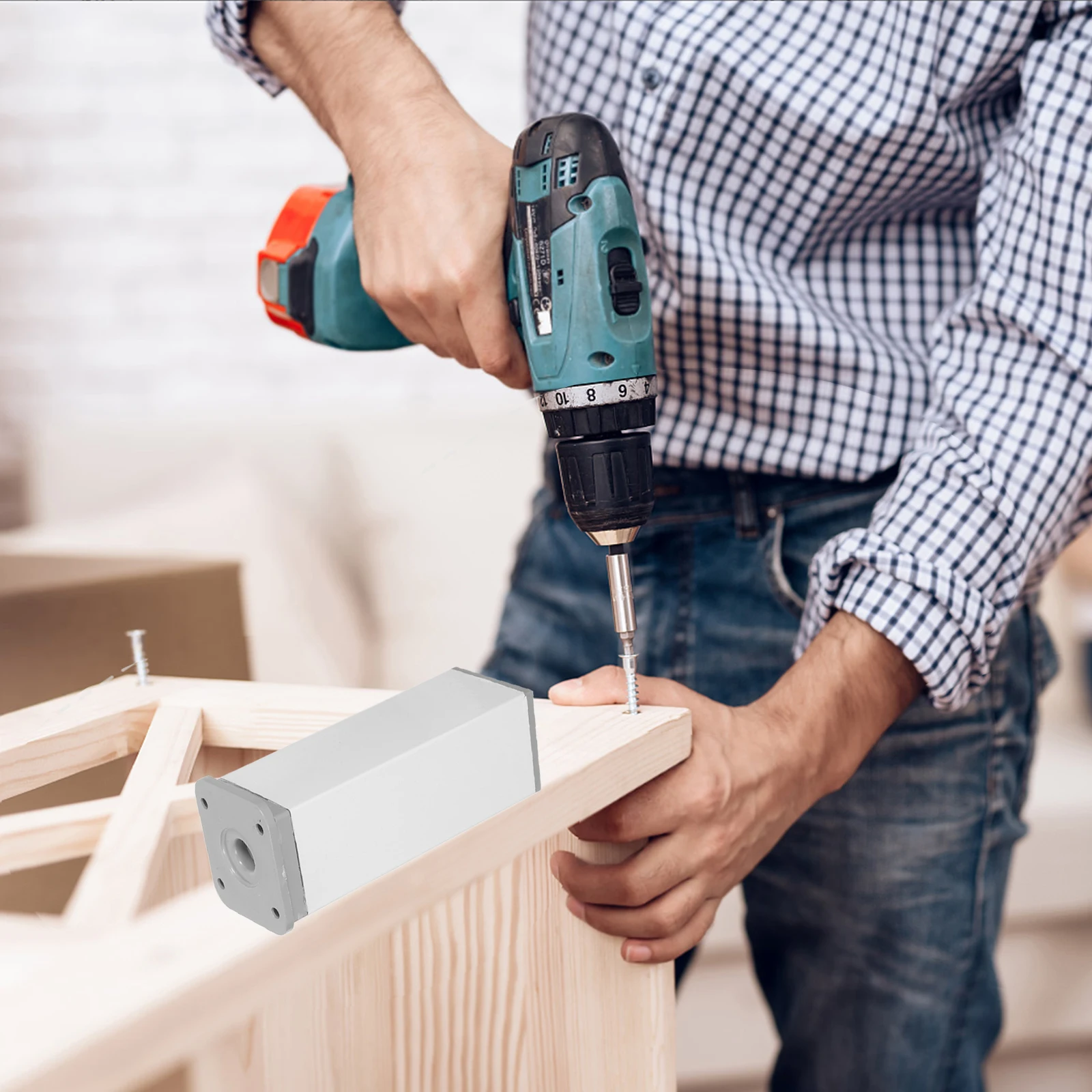 ขาเฟอร์นิเจอร์ปรับระดับได้ 4 ชิ้น ขาตู้ปรับความสูงได้ ฐานกว้าง รองรับโลหะ สำหรับโซฟา ชั้นวางของ ตู้ครัว - สแตนเลส