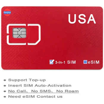 미국 무제한 인터넷 데이터 SIM 카드, 선불 데이터 SIM 카드, 미국 5G, 4G, ATT 또는 T-모바일, 미국 eSIM, 미국 eSIM, 미국 eSIM  Best5