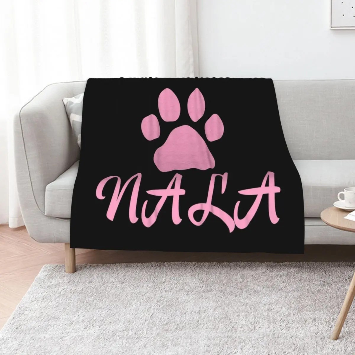

Pink Cat Paw Nala Throw Blanket warm for winter heavy to sleep christmas gifts For Baby Blankets