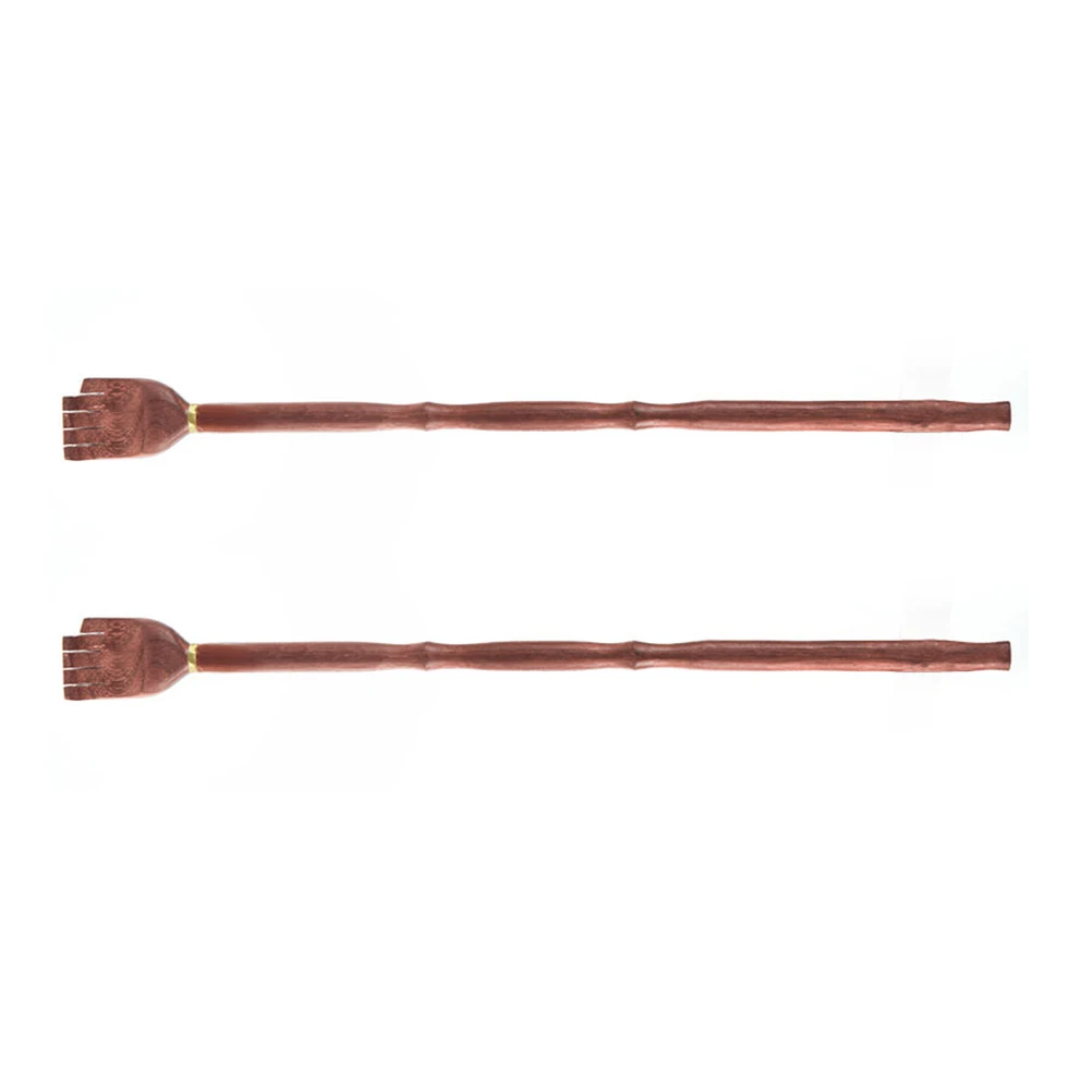 

2pcs Back Scratcher Wooden Massager Portable Handheld Anti Itch Claw Travel Storage Small Size Body Relaxation Tool