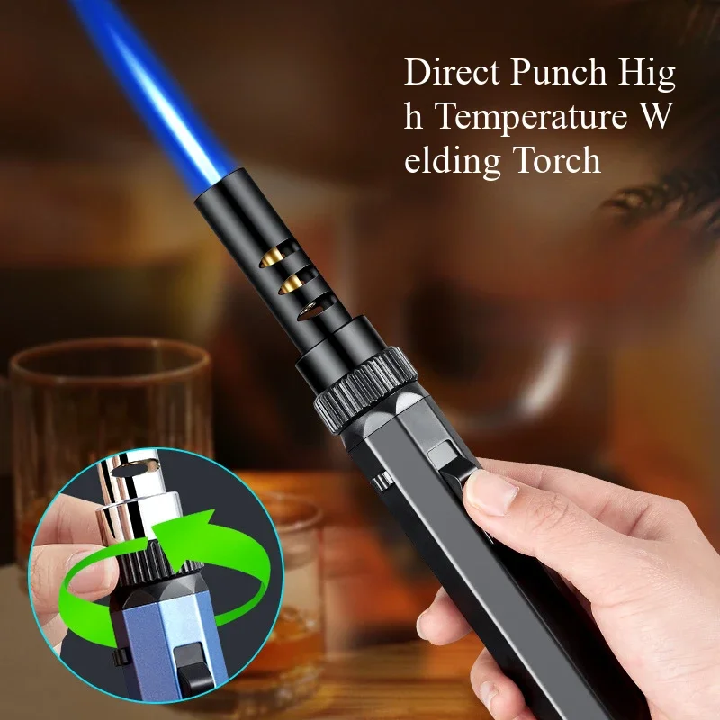 2025 Outdoor Camping Portable Direct Charging High Temperature Torch Lighter Kitchen Commercial Inflatable Flame Torch Ignifier