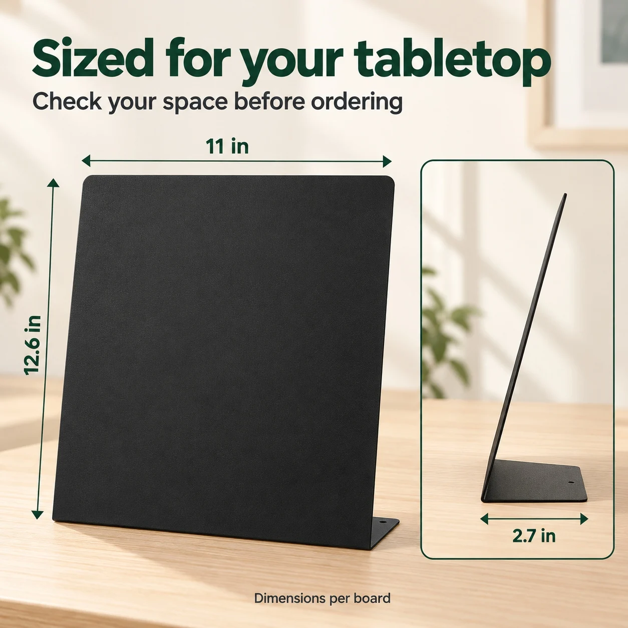 Magnetic Freestanding Metal Tabletop Display Board Back Panel Desktop Decorative Display Stand