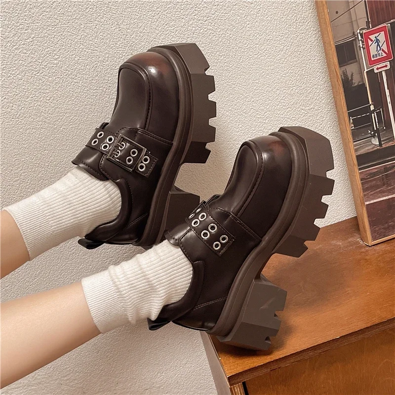 

Винтажные черные женские туфли на плоской подошве, новинка 2025, весна-осень, универсальная юбка, туфли Мэри Джейн с круглым носком, подошва из ЭВА, кожа из микрофибры