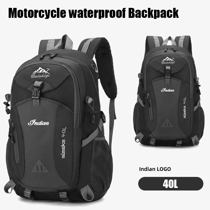 Indian Logo Waterproof Motorcycle Backpack Hiking Lightweight Trekking Fishing Duffel Bag For Indian FTR 1200 S FTR1200 Carbon