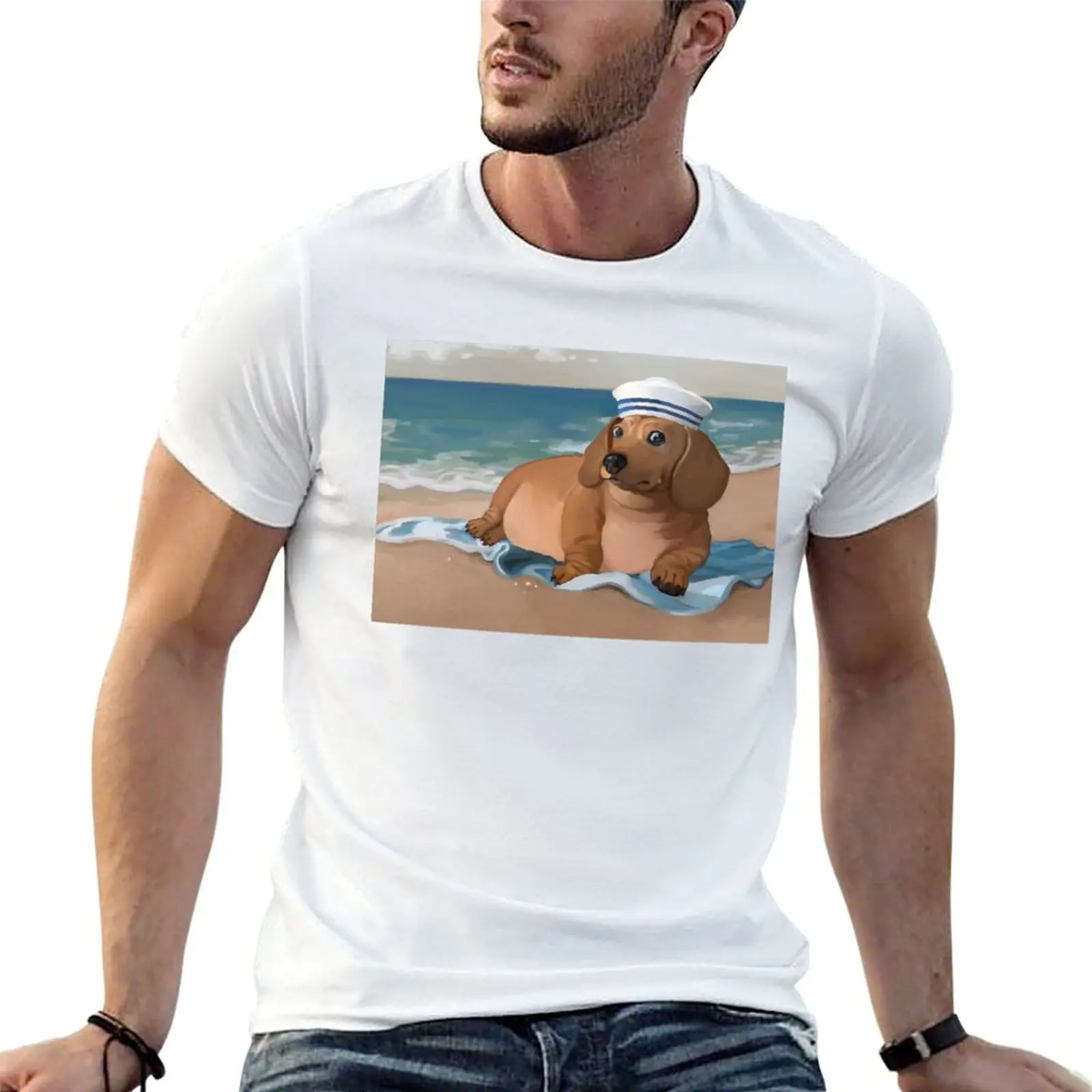 Perro salchicha gordo bachicha T-Shirt rapper graphic tees summer 2026 plain black t shirts men