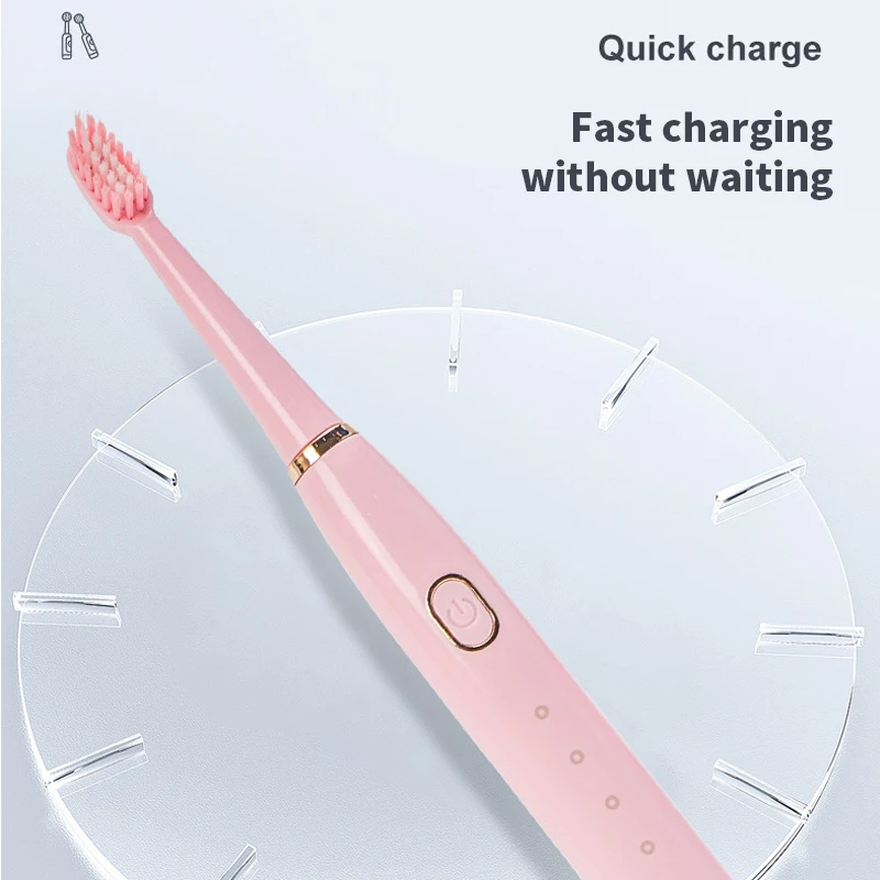 Rechargeable Electric Toothbrush for Adults Gentle Vibration 5 Gear Mode High Density Soft Bristles Fast Charging image 5