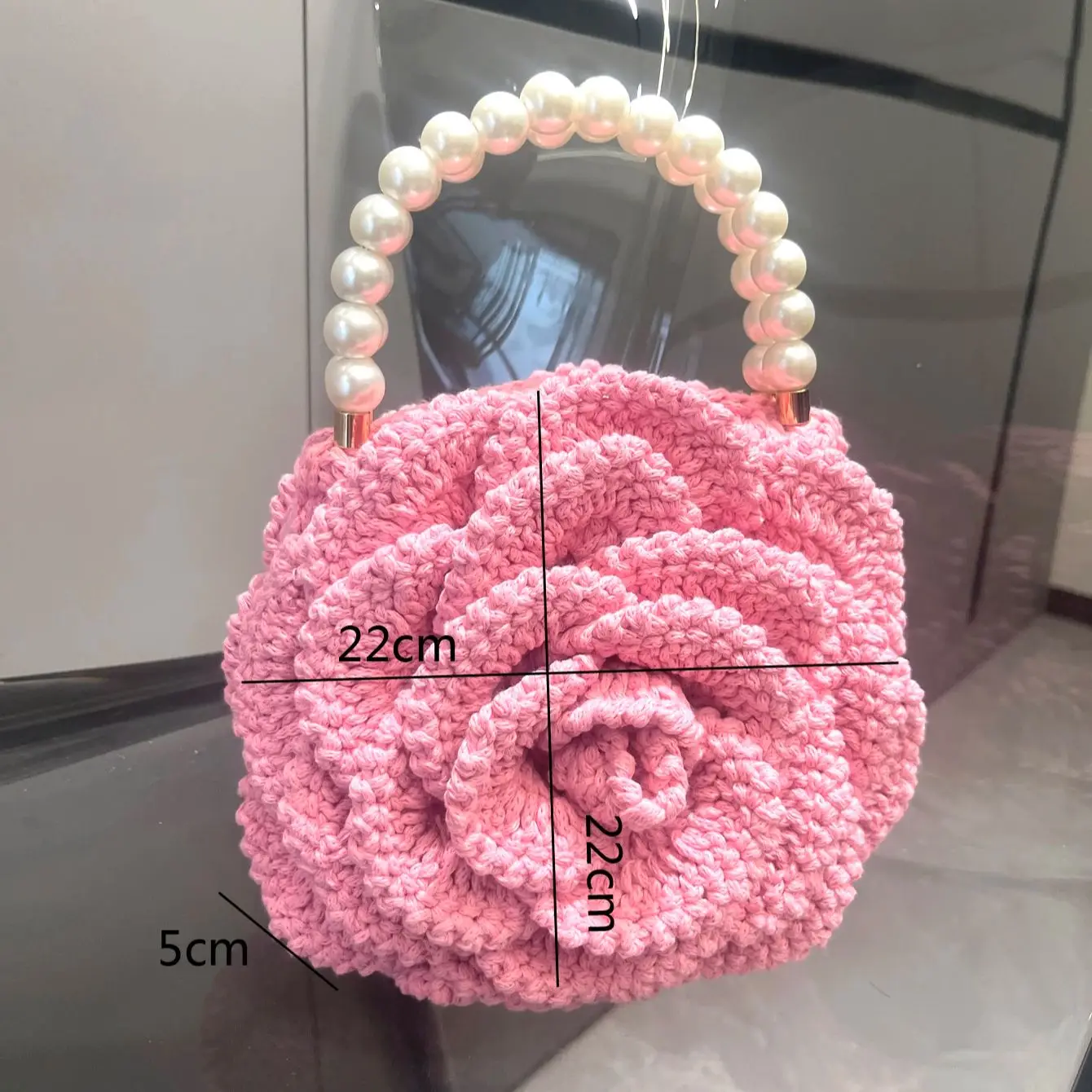 handmade Crochet flower shape Evening clutch Bag Purses and handbag luxury Designer banquet bag Women\'s bag