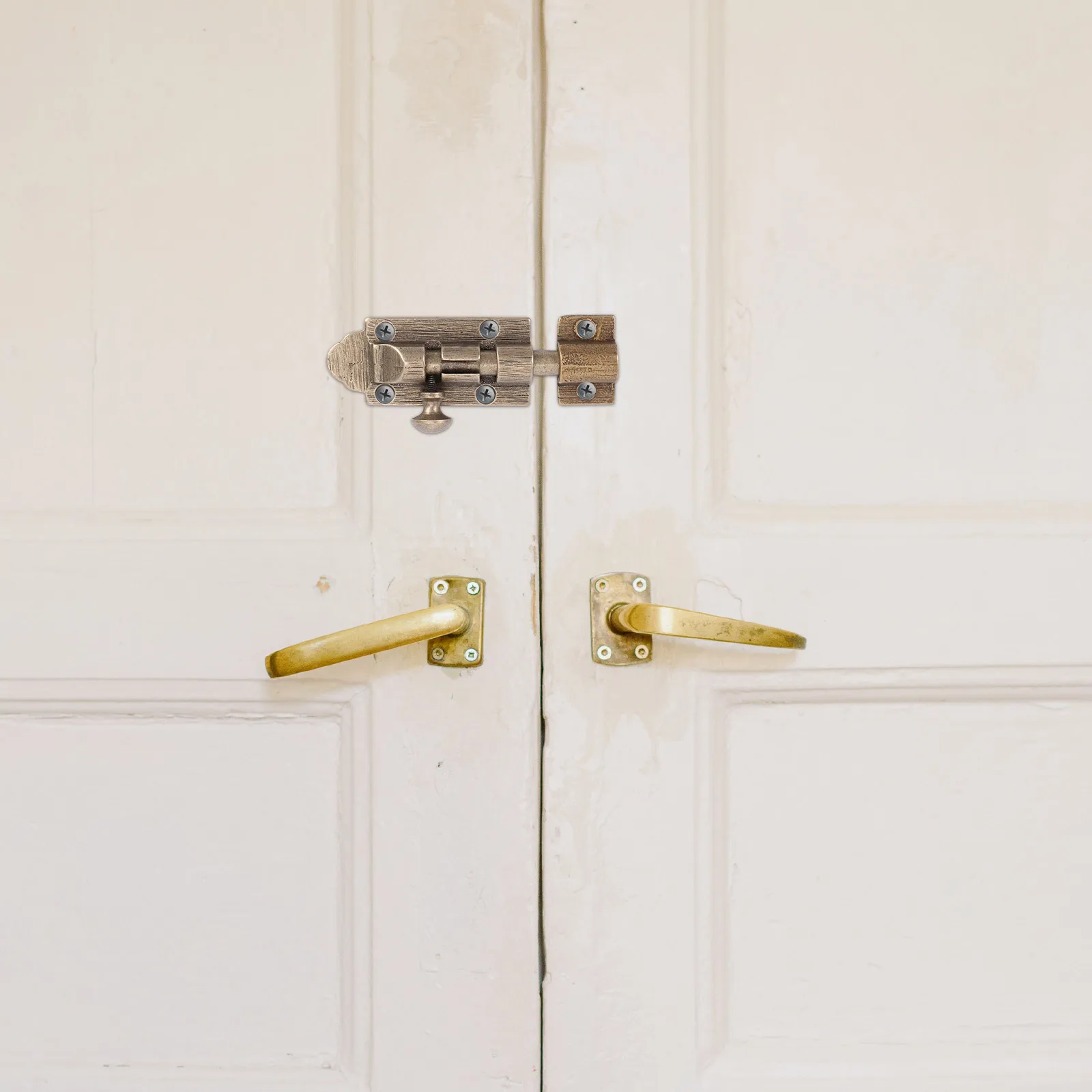 

1 set 1 Set Copper Buckle Window Lock Wood Door Assembly Bolt Sturdy Solid Brass Security Retro Chinese Style Door Bolt