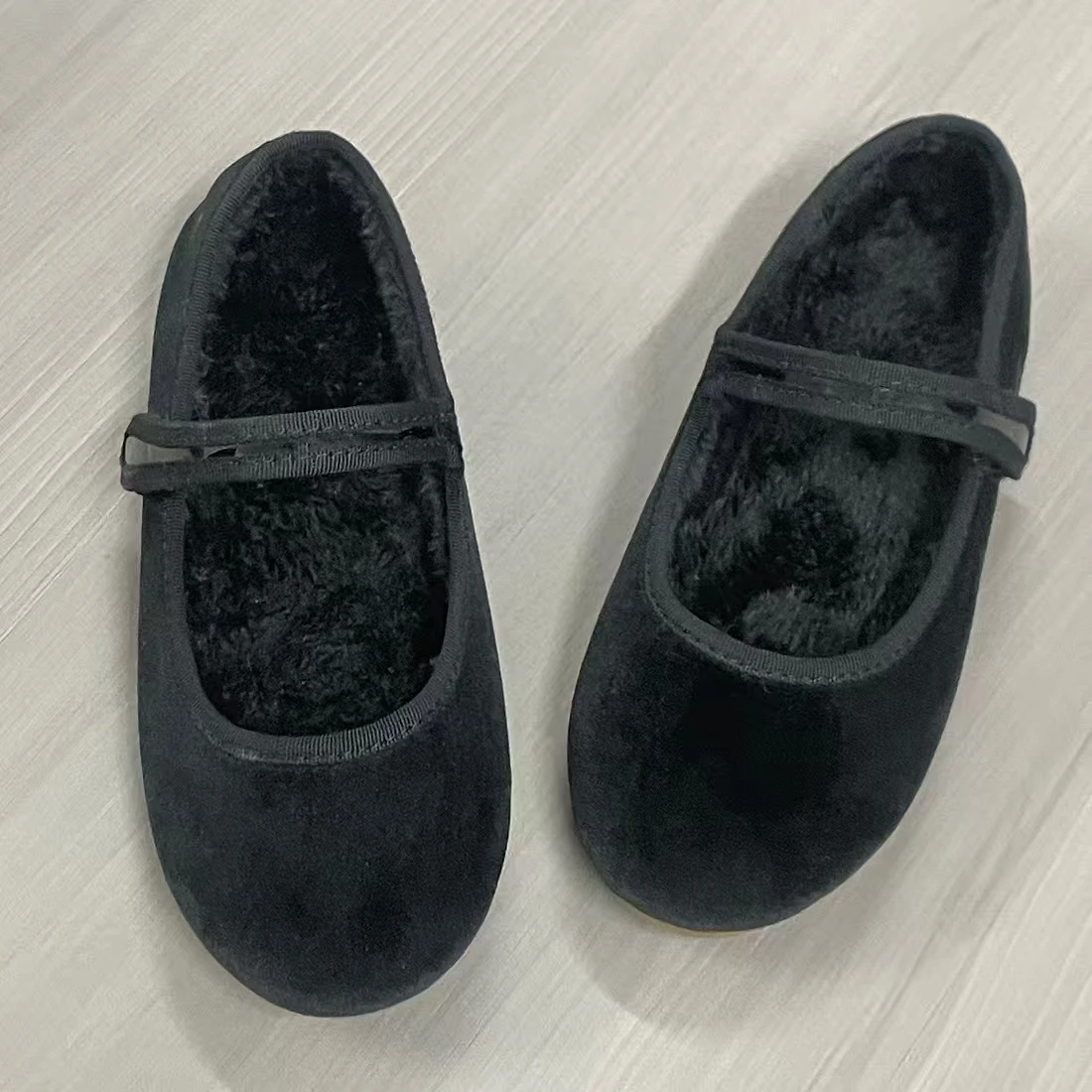 

Jinyu Trendy Children's Princess Shoes Fashion Outdoor Dancing Performance Shoes Girl Women's Shoes Velvet Plush Four Seasons