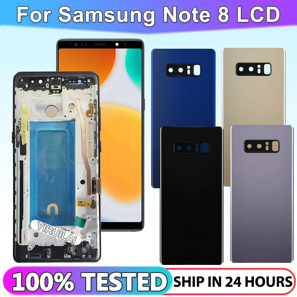 For Samsung Note8 N950F N950U N950W N950FD LCD Display Touch Screen Digitizer Assembly Note 8 Display Screen With Frame