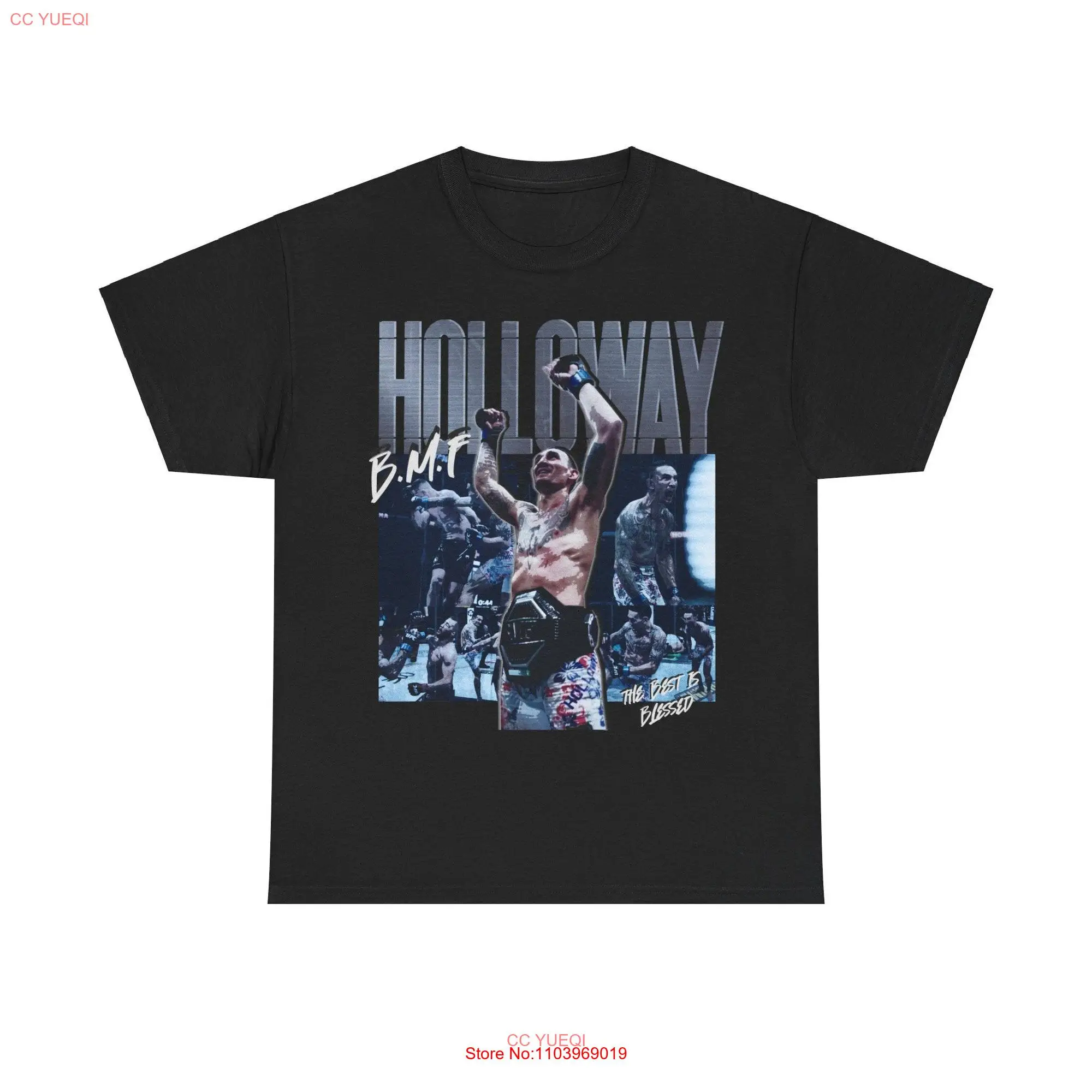 Max Holloway BMF Heavy Cotton T Shirt long or short sleeves