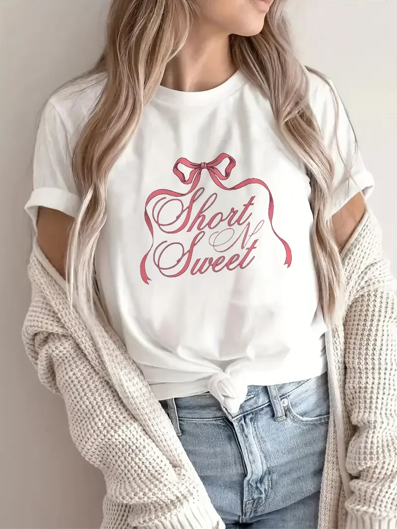 

Sabrina Carpenter Short n' Sweet Album Tour Tshirt Crewneck Short Sleeve Tees Women Men Streetwear New Fashion Fans kpop Clothes