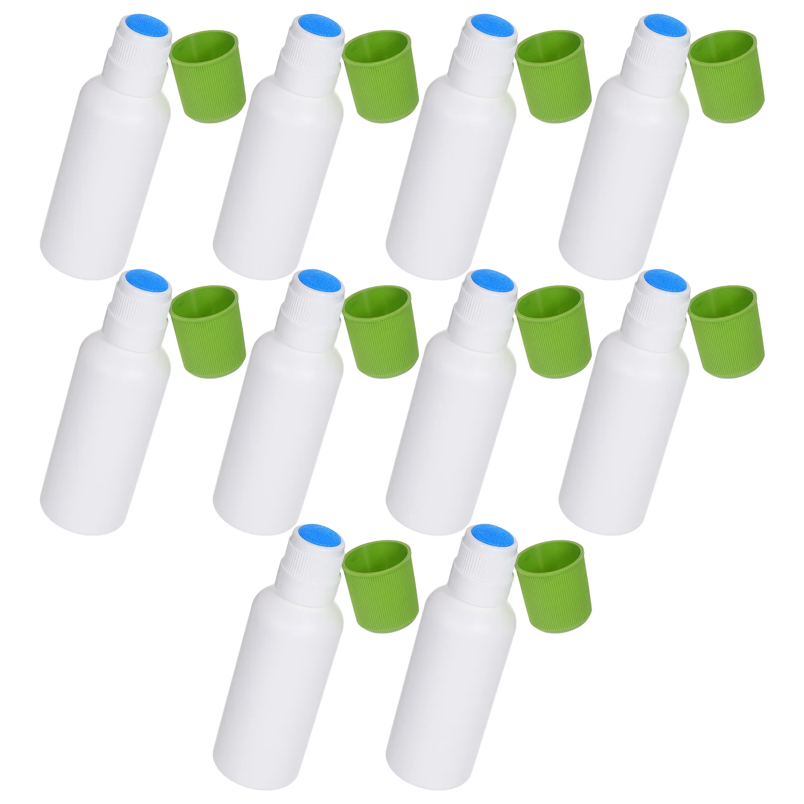 10Pcs Sponge Tip Applicator Bottles Refillable Plastic Containers Precise Liquid Dispensers for Essential Oils Lotion Paint