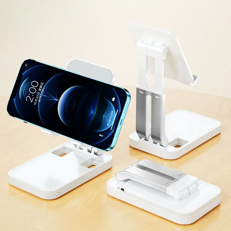 Foldable Mobile Phone Stand Desktop Lazy Bedside Universal Support Holder Adjustable Telescopic Multi-Function Accessories Tools