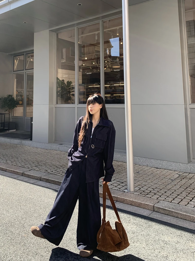 デニムコート 穴あき レディース 夏 フェミニン キャンバス バルーンスリーブ ドロップショルダー ポケット付き ミニマリスト オープンフロント サッシュ付き ジャケット 女性用