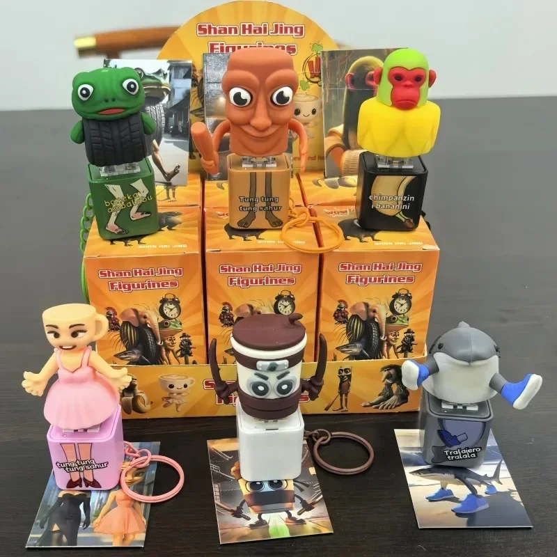 

# Новинка в наличии Tralalero Tralala Tungtungtung деревянная палочка мужской брелок на пуговицах со светящейся подвеской-анниме периферийный декор подарок