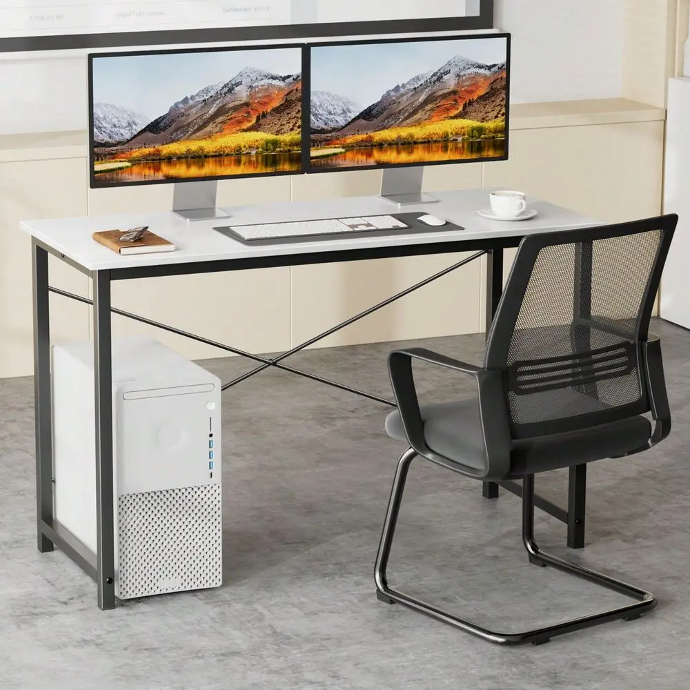 

32 In Small Computer Desk For Home Office, Modern Study Work Table Simple Style For Bedroom, Writing Desks With XShaped Reinfor