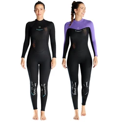 3Mm Warm Duikpak Dames Verdikt Eendelig Duikpak Met Lange Mouwen Oversized Surfsnorkelpak