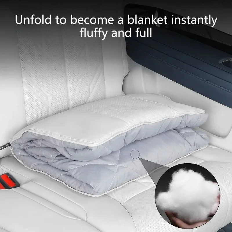 Interior Parts For ZEEKR 7X 9X 8X 001 007 007GT 009 Soft Comfortable 3-in-1 Car Pillow Blanket Lumbar Support Cushion Portable
