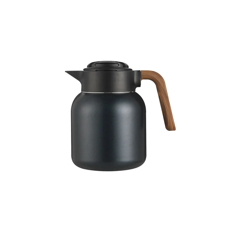 Hot selling large capacity 316 stainless steel wooden handle portable stewing pot LED temperature display teapot 1200ML