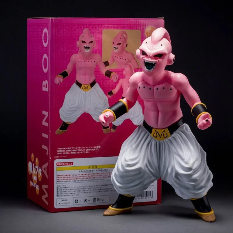 Dragon Ball Anime figurka otwarte płytki Majin Buu stojąca w pudełku 30cm lalka Pvc Action Model figurka dekoracyjna prezent dla dzieci
