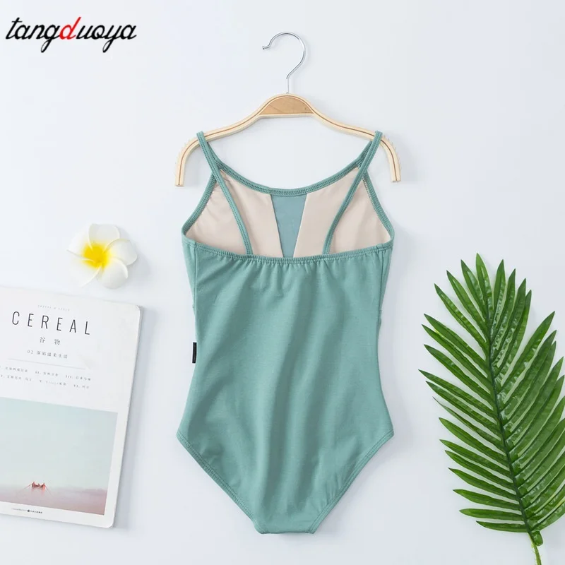 Girls Shoulder Straps Leotard Ballet Dance Gymnastic Wholesale High Quality Bodysuit Children Training Skating Swimwear