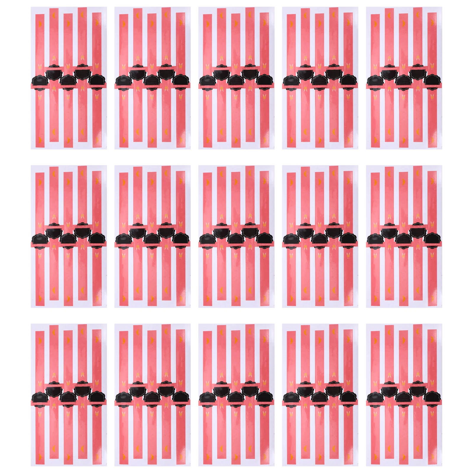 

100 Pcs Stickers Dessert Label Bag Wrapping Labels Pastry Seal Long Cake Copper Plate Hand Made Sealing