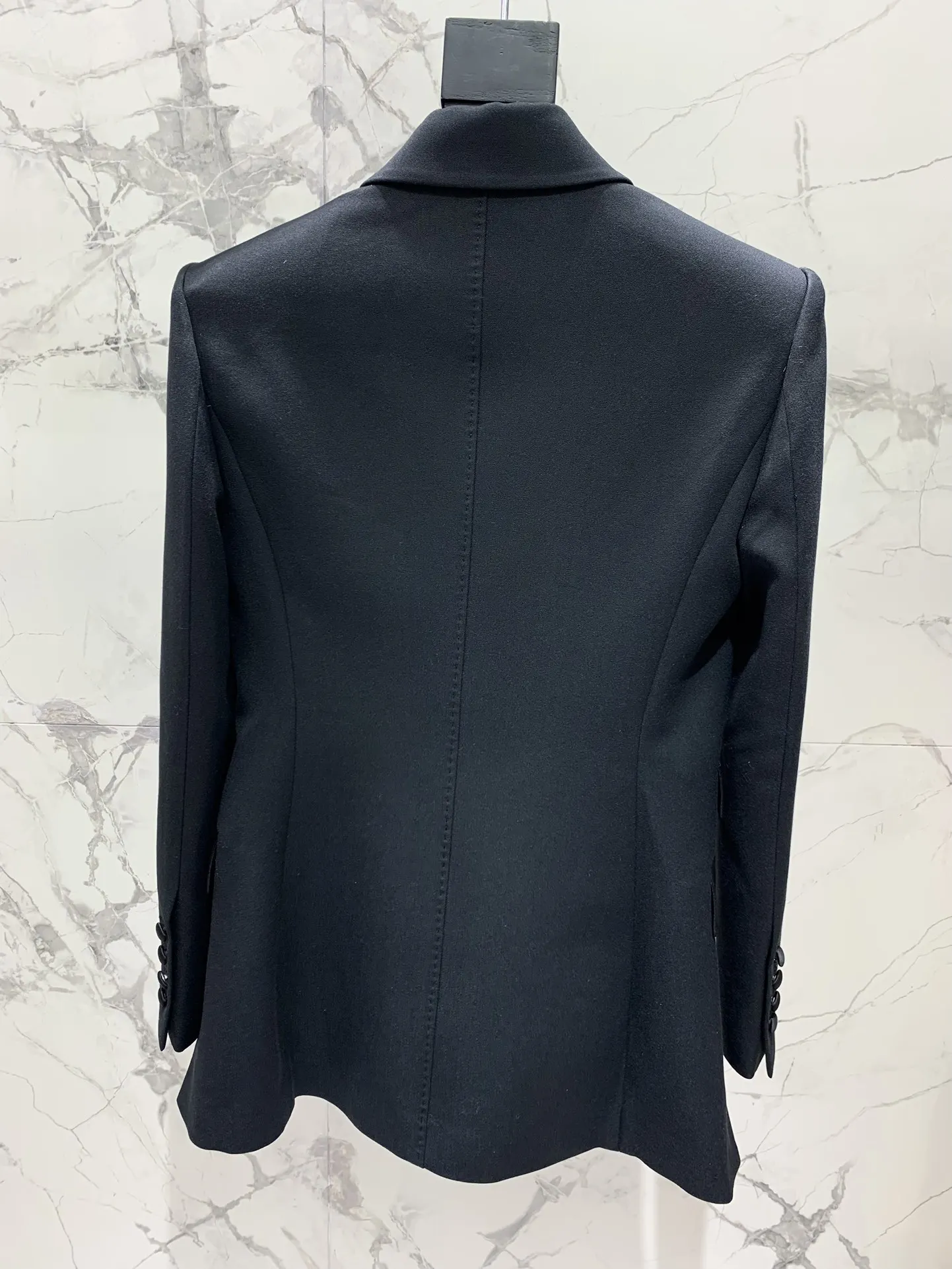 Effen kleur colbert met dubbele rij knopen, korte broek met hoge taille, tweedelige damesset, elegante klassieke casual nieuwe damesset