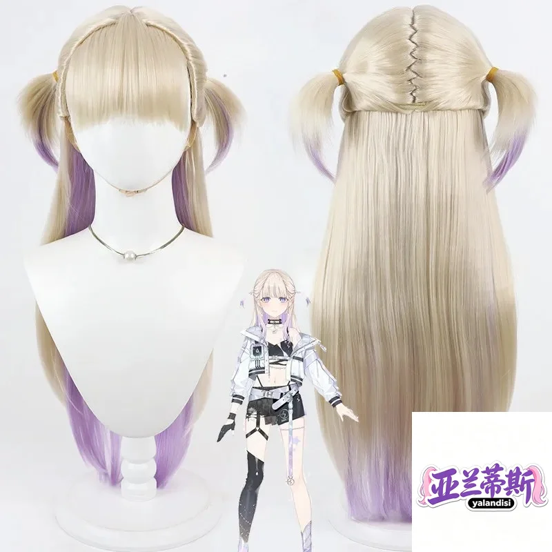 Yalandisi& YouTube Vtuber Bancho Gouichi Cosplay Wig Halloween Carnival Party Props Synthetic Hair Heat Resistant Fiber+Wig Cap