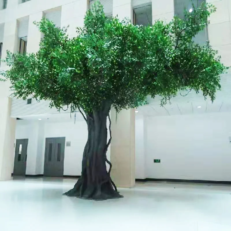 Simulation banyan tree fake tree large interior decoration floor living room plant artificial tree hotel green plant