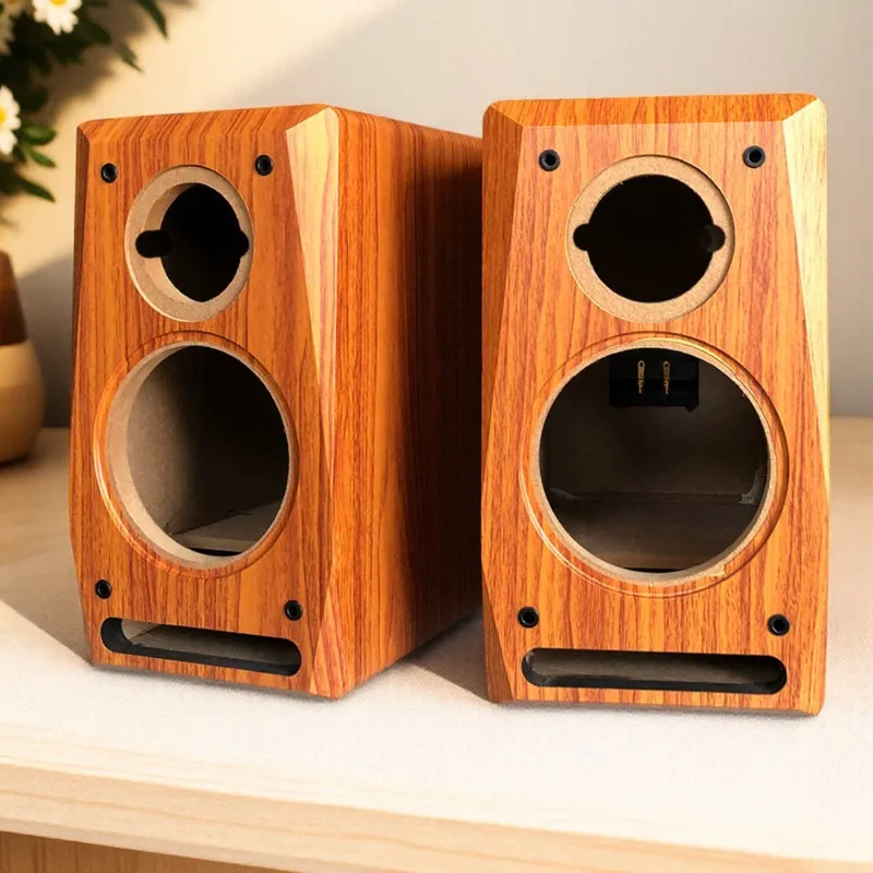Holzfarbenes 6,5-Zoll-Leergehäuse für Lautsprecher, 2-Wege-Labyrinth-HIFI-Audio-Gehäuse für Auto – Detail 16