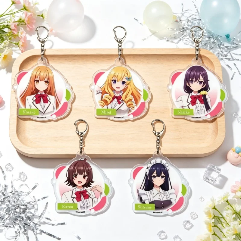 New Anime Rich Girl Caretaker Acrylic Keychain Bag Pendant Itsuki Tomonari Bag Decorations Collection Gift 6cm Cartoon Character