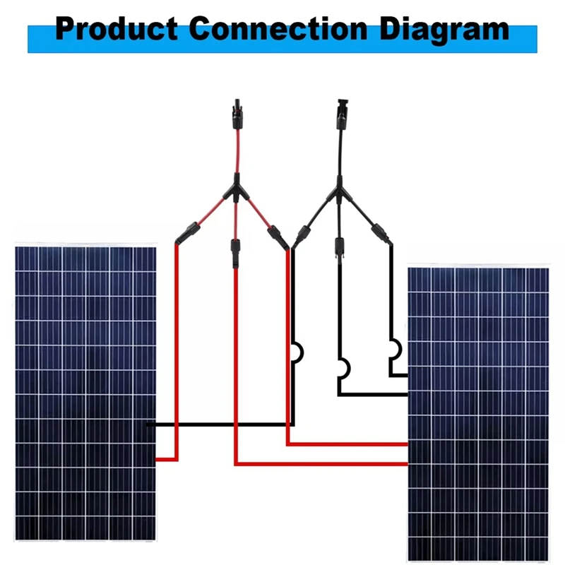 3 To 1 Y Branch Connector With 4Mm2 Solar Cable MMMF /FFFM For Solar PV System Y Solar Panel Cable Connector