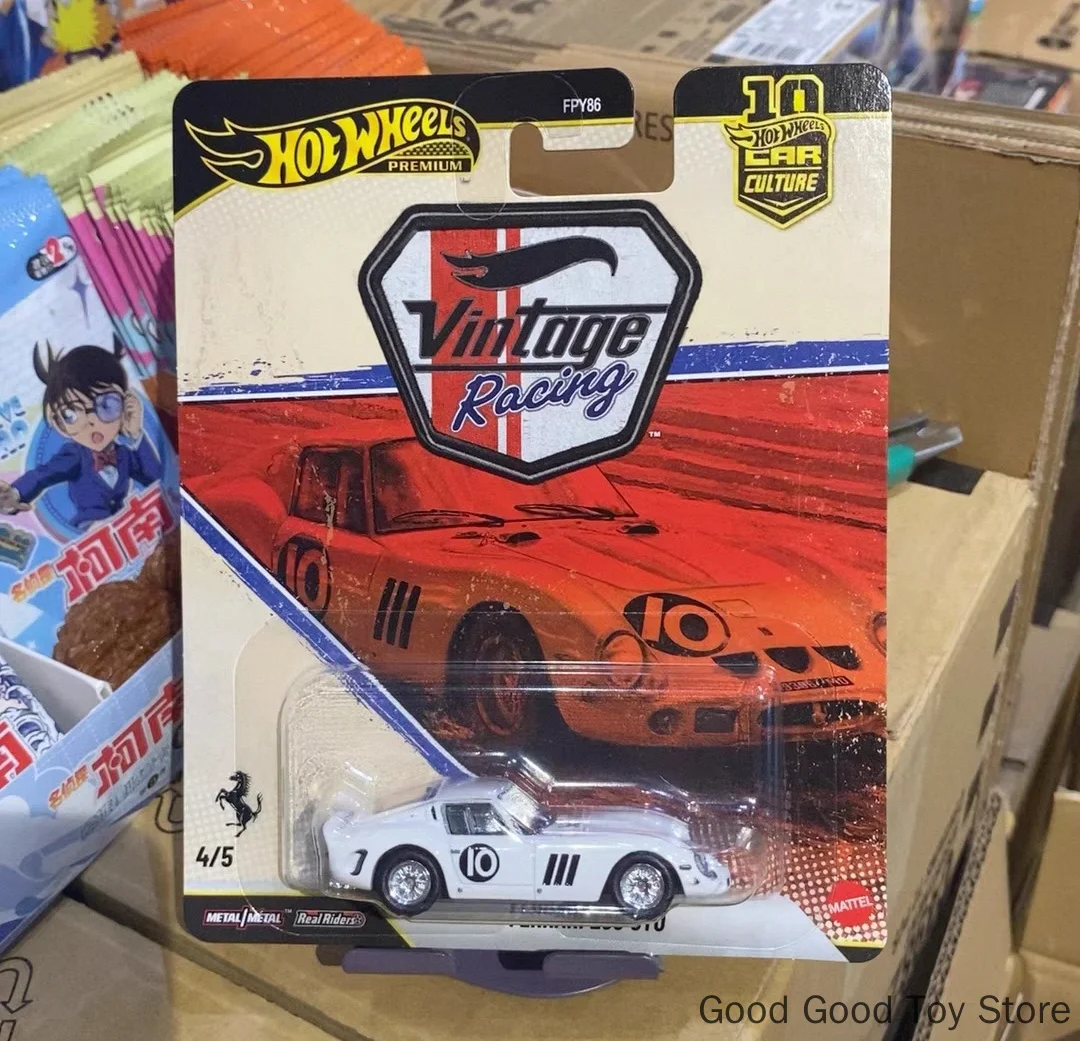In Stock Hot Wheels Premium Car Culture Vintage Racing Jaguar Porsche Corvette Ferrari Lancia 1:64 Model Cars Ornament Gifts Toy view 5