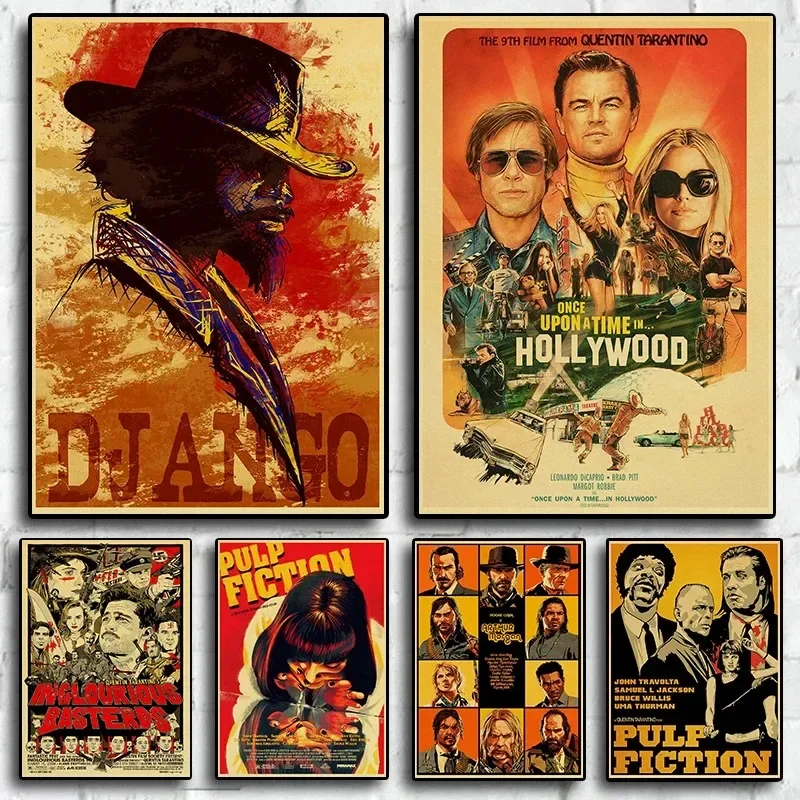 Iconic Film Canvas Art - A Fistful of Dollars, Kill Bill, Django Unchained - Movie Posters for Home Cinema Decor