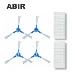 Spare Parts  for Robot Vacuum Cleaner ABIR R30 ,Includes Side Brus 4pcs,HEPA Filters 2pcs