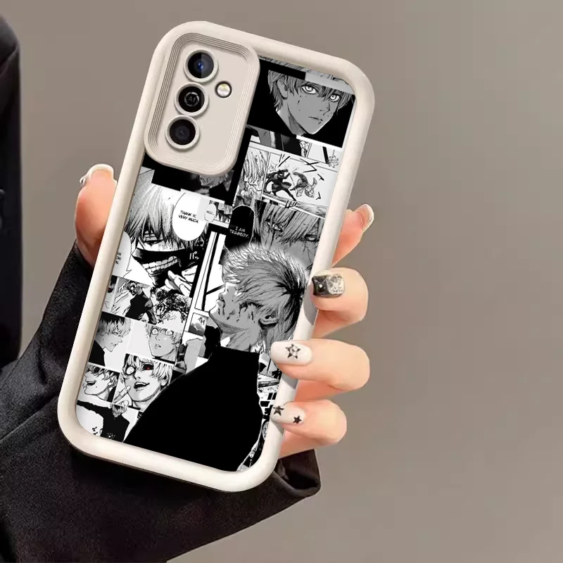 Japão anime t-tokyo ghoul caso de telefone para samsung galaxy s25 ultra s24 plus s23 fe s22 s21 a55 a54 5g silicone capa macia fundas